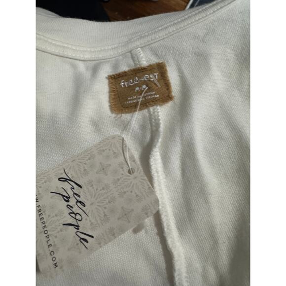 Free People Ivory T-Shirt Mini Dress – NWT – Size M A-line Swing - Picture 4 of 5